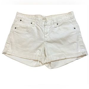 J.Crew Denim Stretch White Shorts